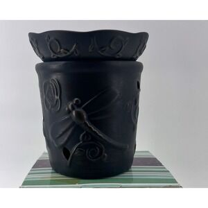 NIB Scentsy Deluxe Warmer- Dragonfly‎ FULL SIZE 25 Watt Bulb Base Bowl Metallic